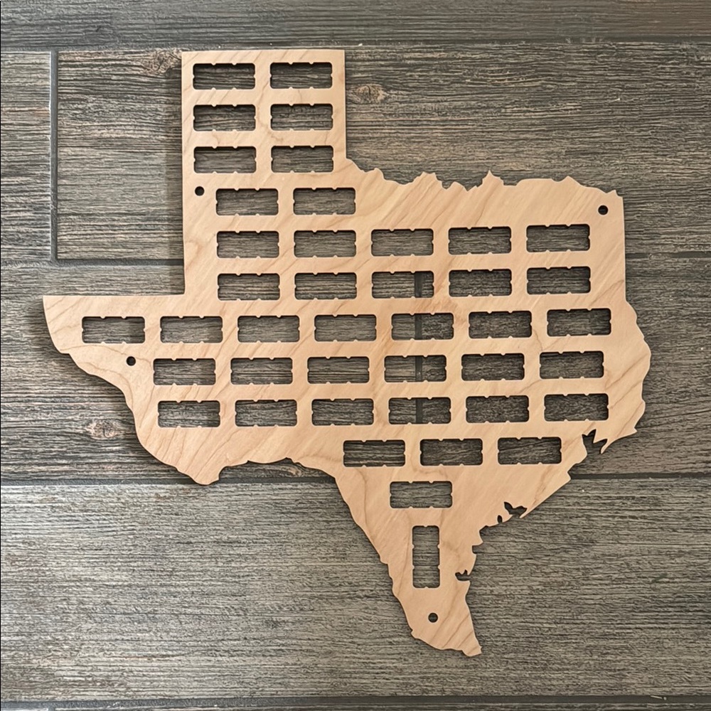 Wooden Texas Wine Cork Holder